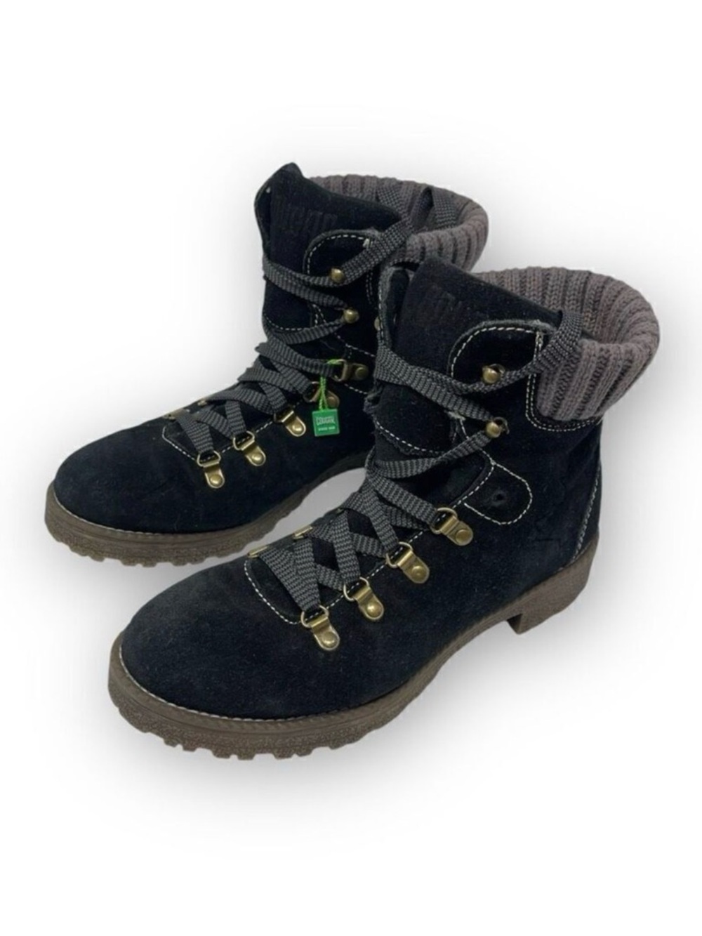 Cougar Black Suede Lace-Up Ankle Boots - Picture 3 of 10